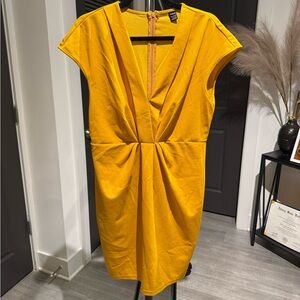 SHEIN Mustard Yellow Mini Dress